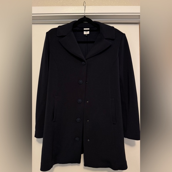 Cabi Casual-Chic Dark Blue Trench Coat - Picture 2 of 3